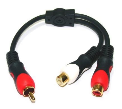 RCA Plug To 2xRCA Jack Short Cable